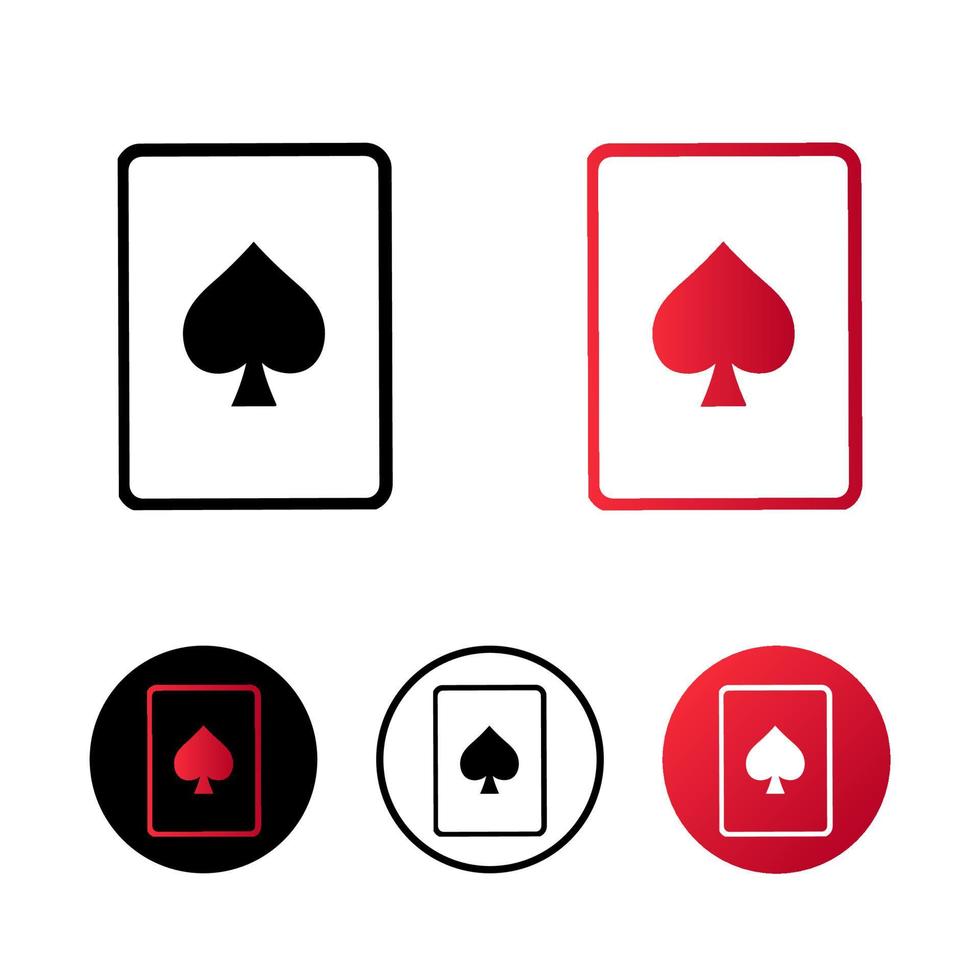 Abstract Spade Playing Card Icon Illustration vector