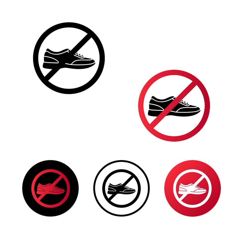 Abstract No Shoe Icon Illustration vector