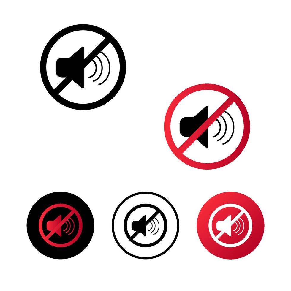 Abstract No Sound Icon Illustration vector