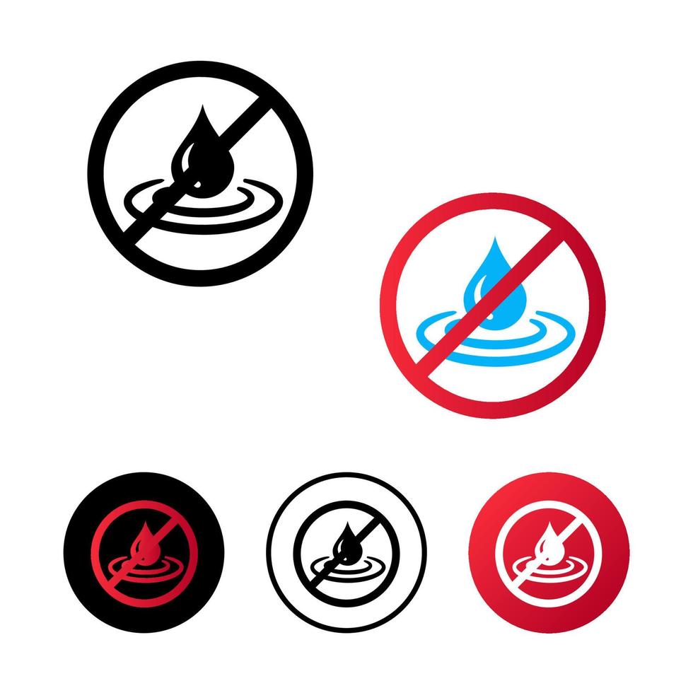 Abstract No Water Icon Illustration vector