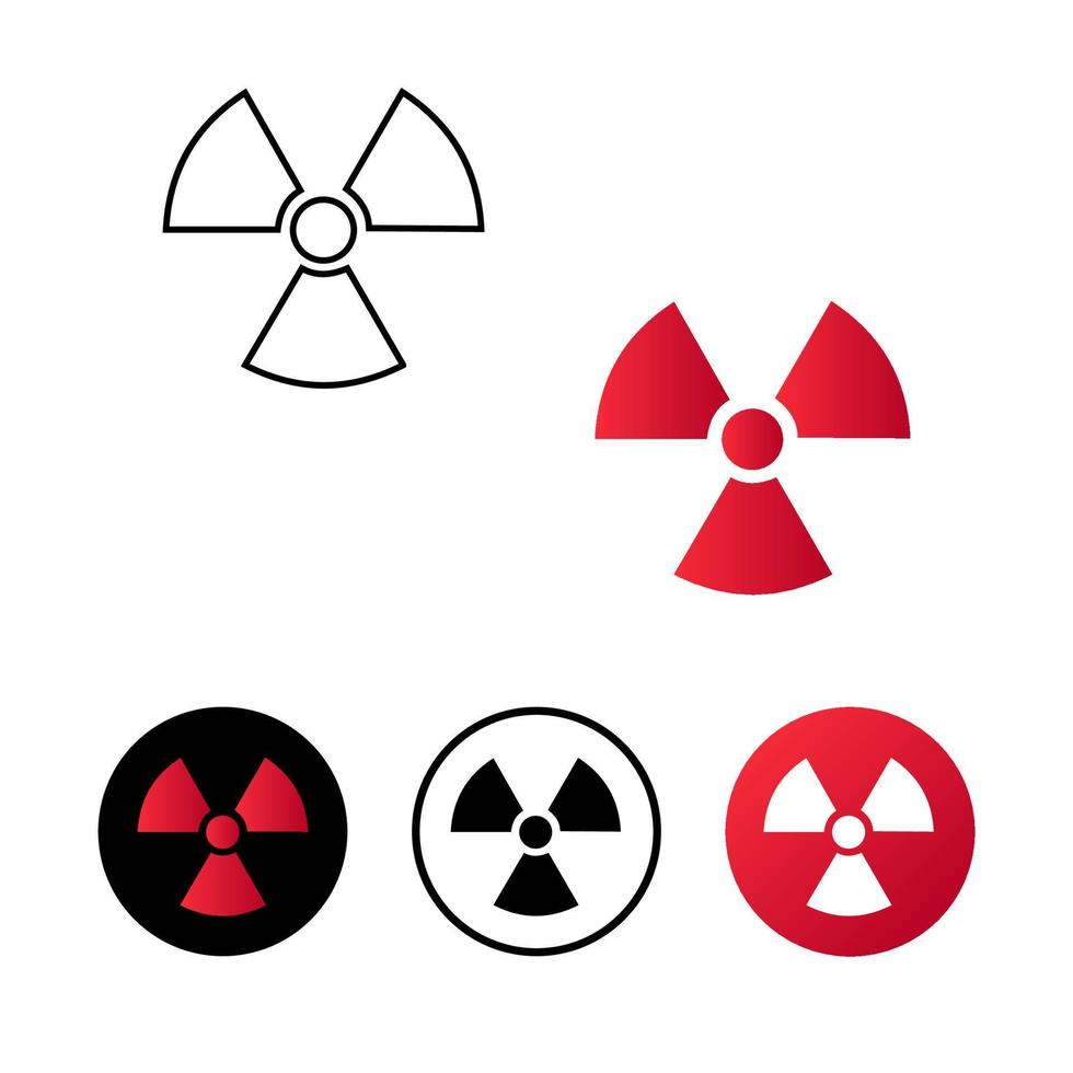 Ilustración de icono nuclear abstracto vector