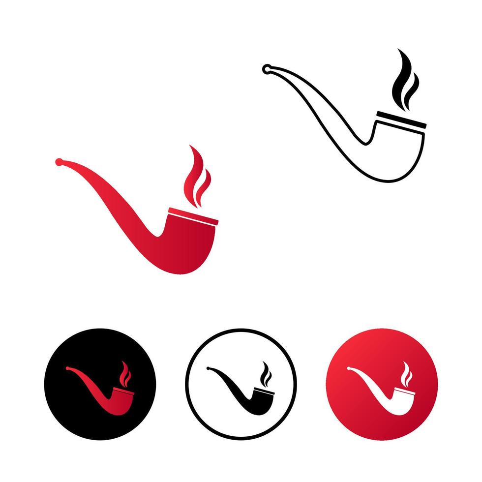 Ilustración de icono de pipa de fumar abstracto vector