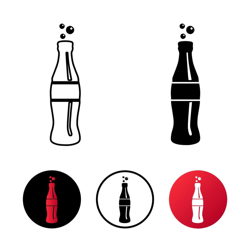 Abstract Soda Bottle Icon Illustration vector