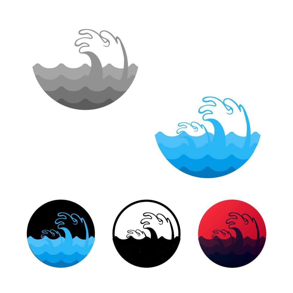 Abstract Waves Icon Illustration vector