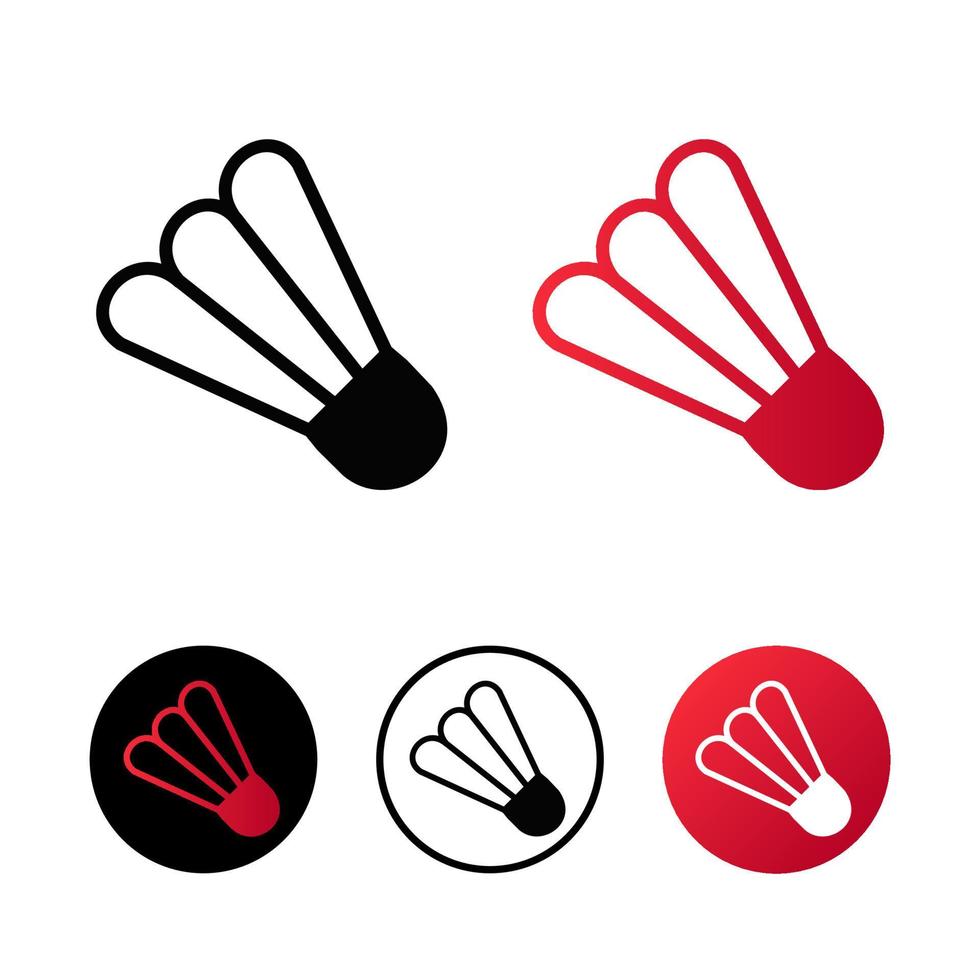 Ilustración de icono de volante de bádminton abstracto vector