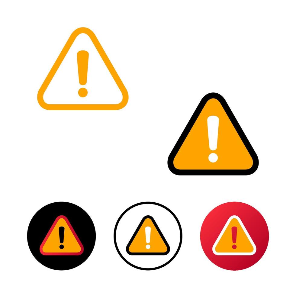 Ilustración de icono de advertencia abstracta vector