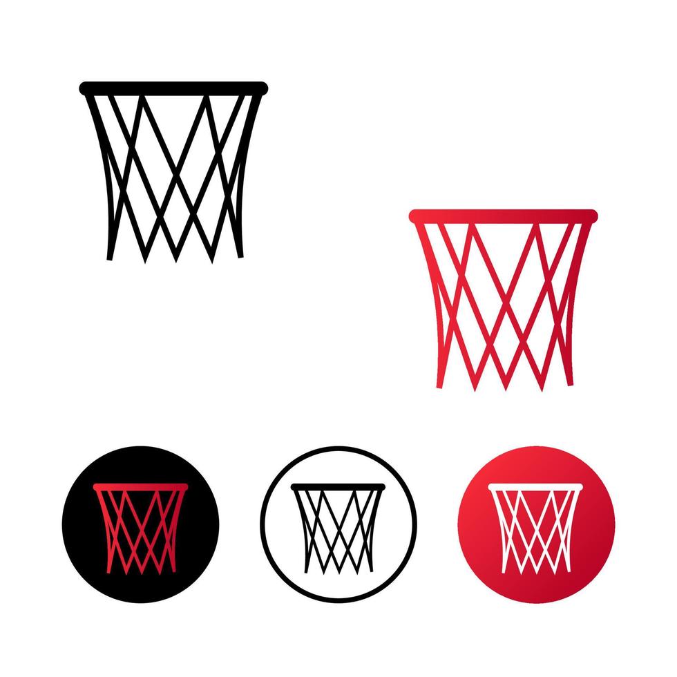 Ilustración de icono de red de baloncesto abstracto vector