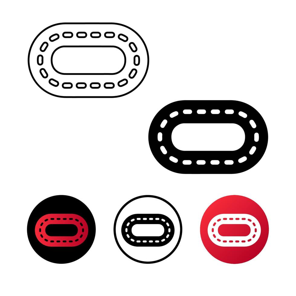 Abstract Stadium Track Icon Illustration vector