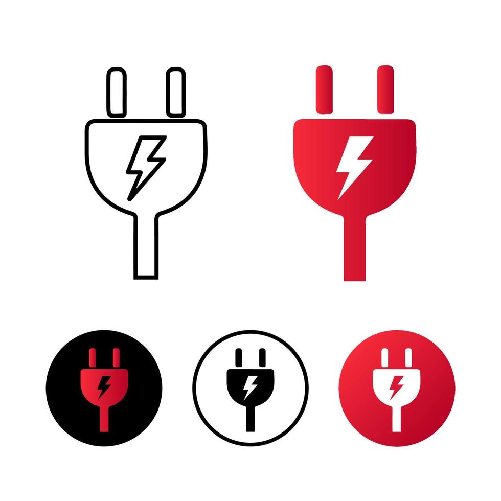 Abstract Electric Plug Icon Illustration vector