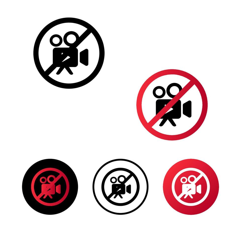 Abstract No Video Icon Illustration vector