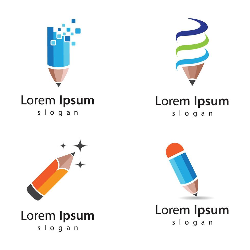 Pencil logo images vector