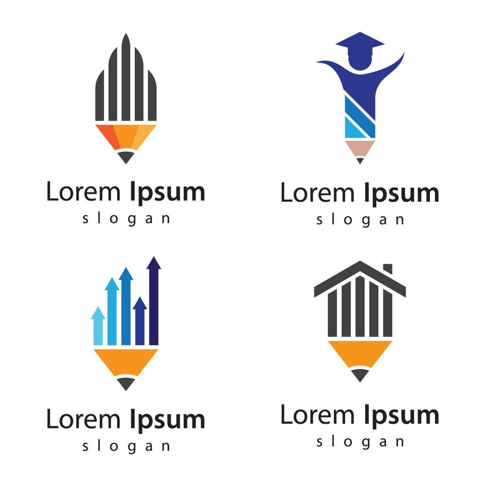 Pencil logo images vector