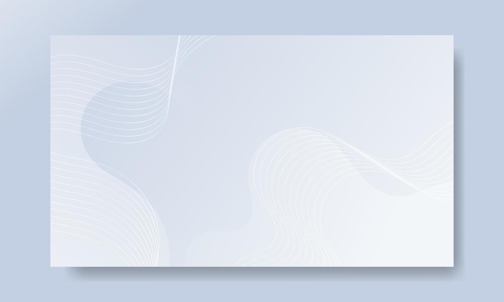 Abstract White Fluid Wave Background vector
