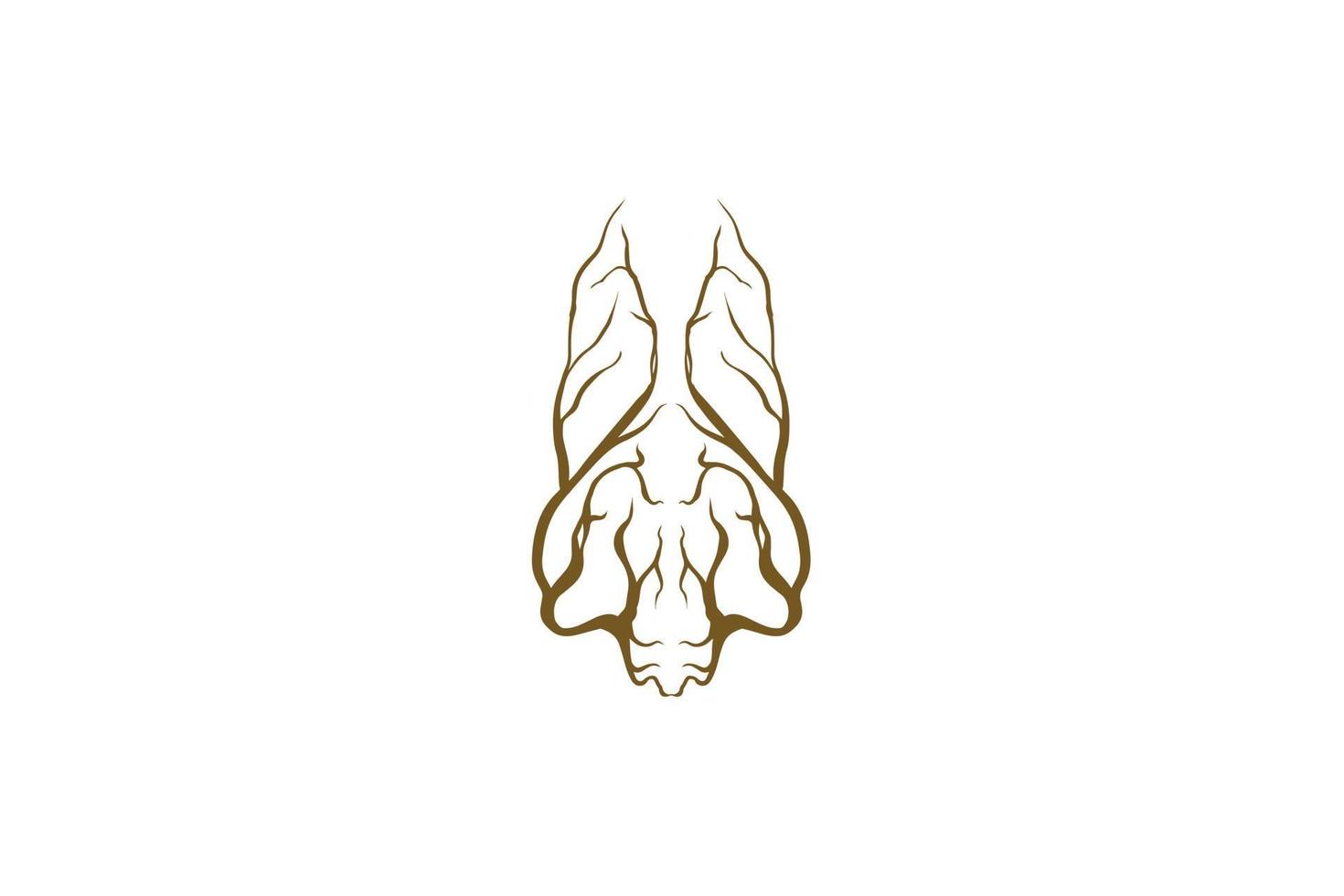 Rabbit roots logo vector