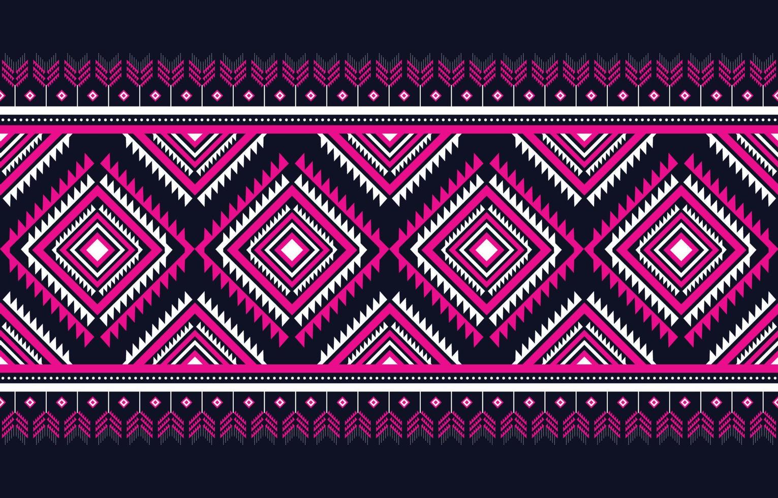 patrón tribal azul marino y rosa textiles tradicionales abstractos diseños de patrones geométricos étnicos para fondo o papel tapiz, alfombras, batik, ilustración vectorial vector