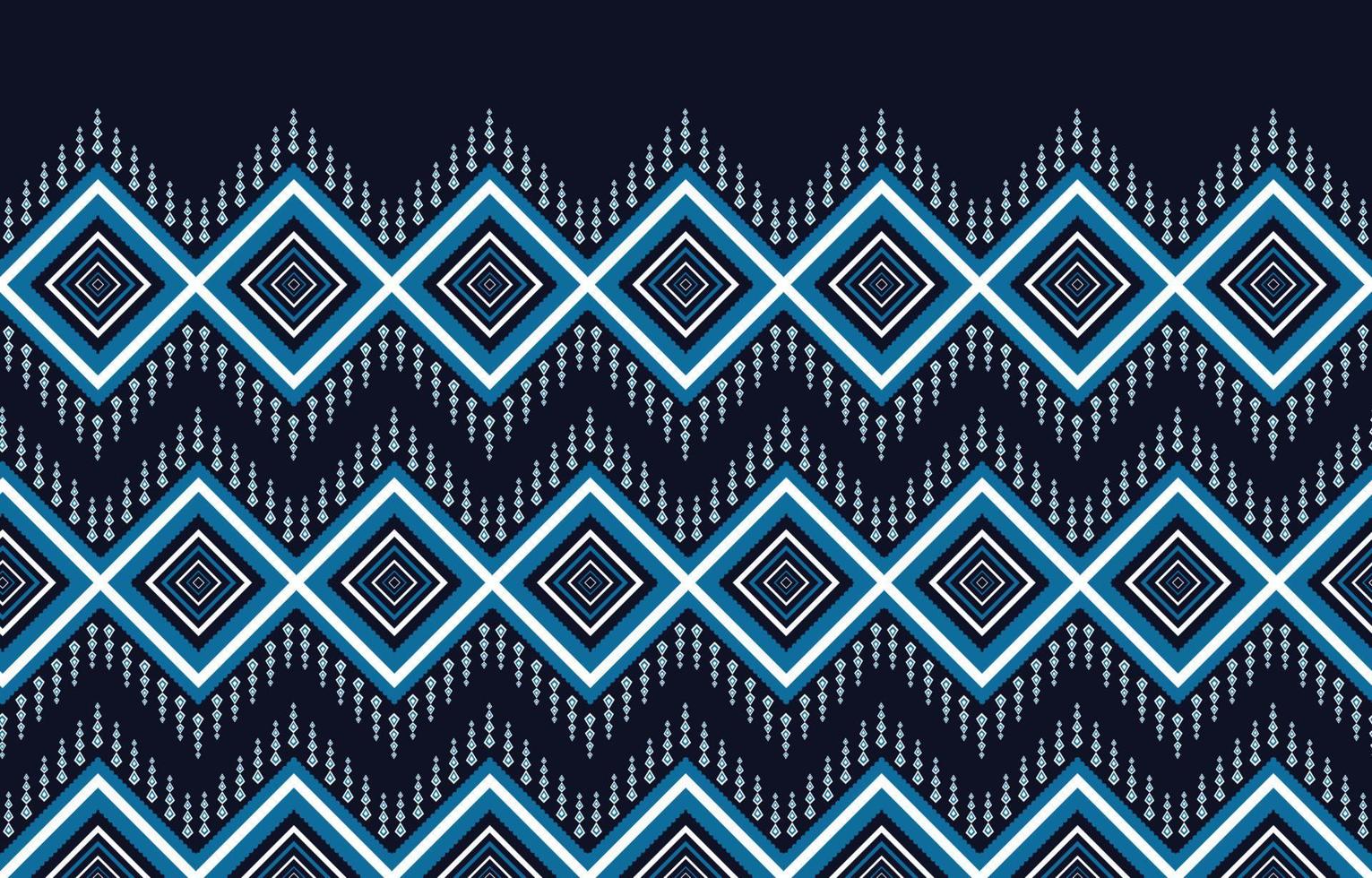 patrón tribal azul marino y blanco textiles tradicionales abstractos diseños de patrones geométricos étnicos para fondo o papel tapiz, alfombras, ilustración vectorial batik vector