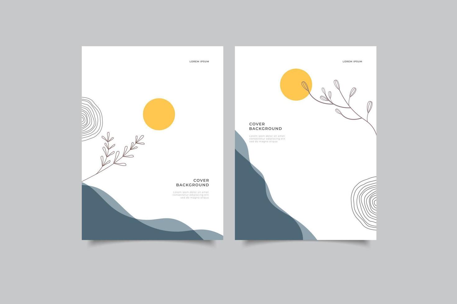 Abstract hand drawn cover collection vector