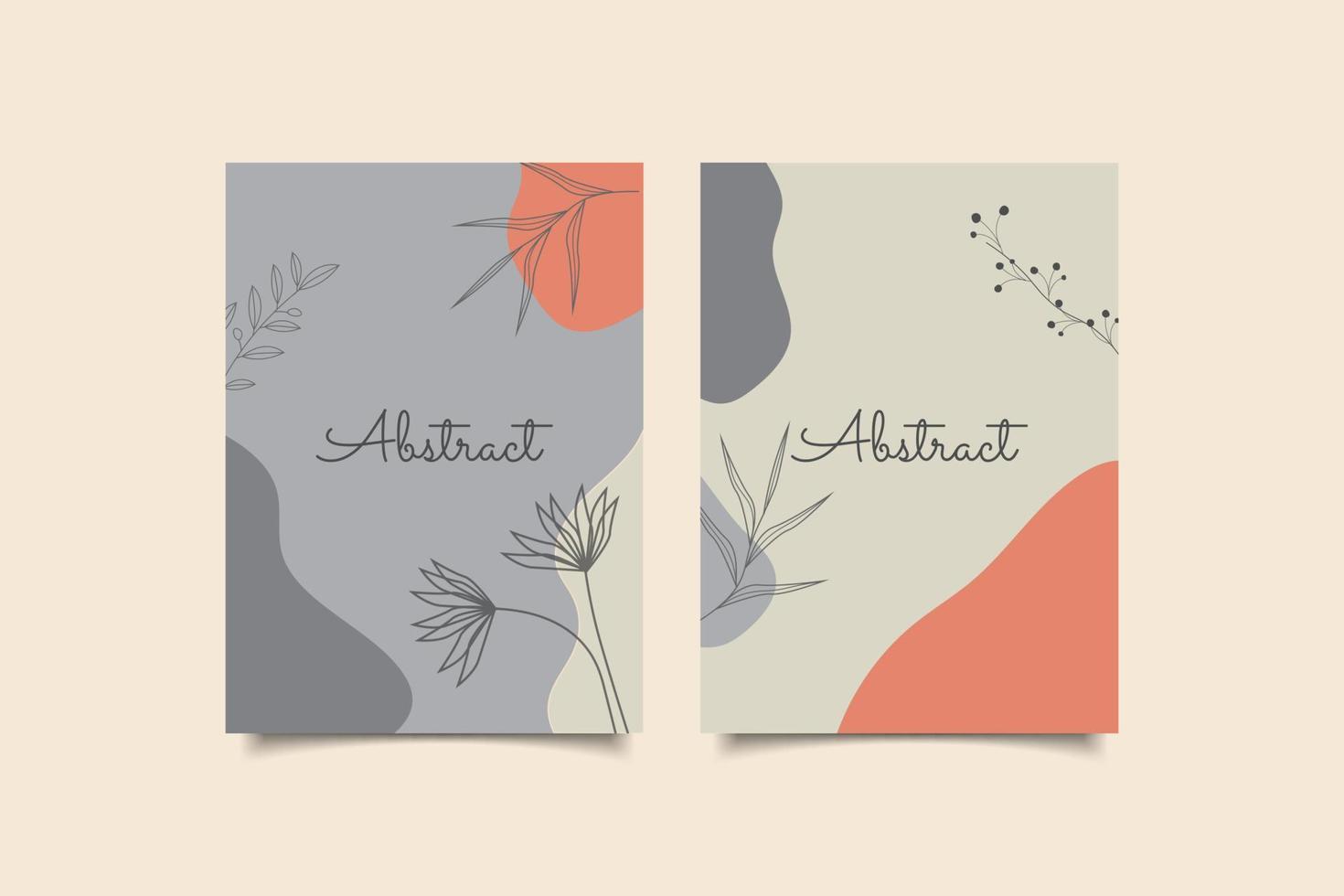 Hand drawn cover collection vector