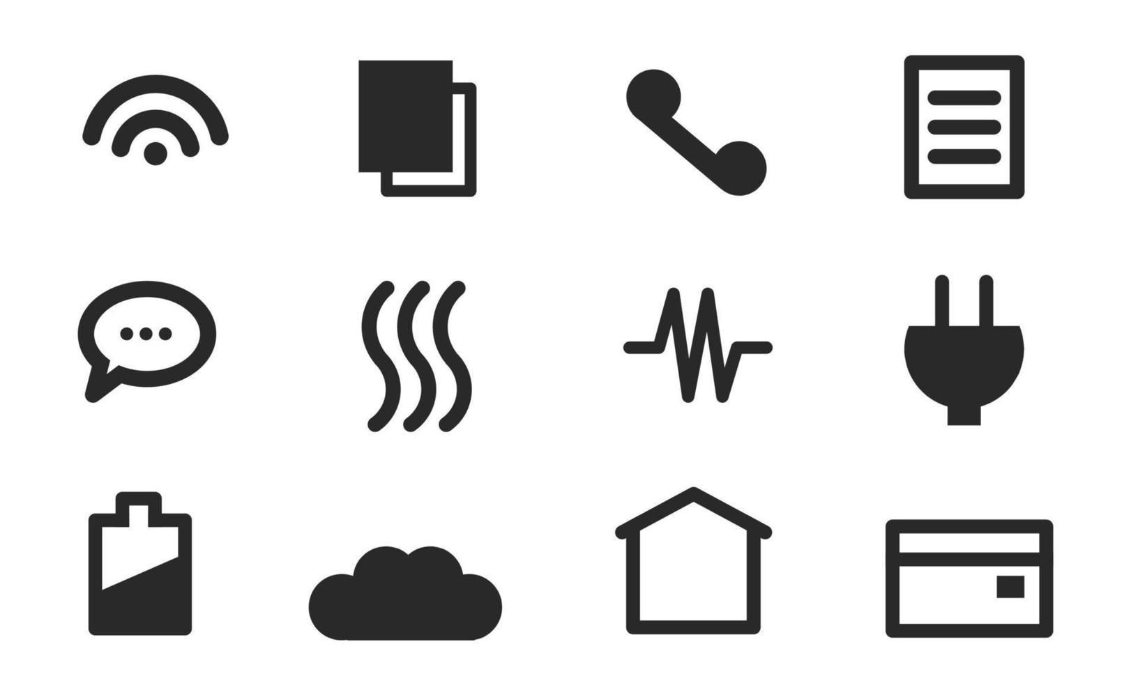 Simple icon set 4871873 Vector Art at Vecteezy