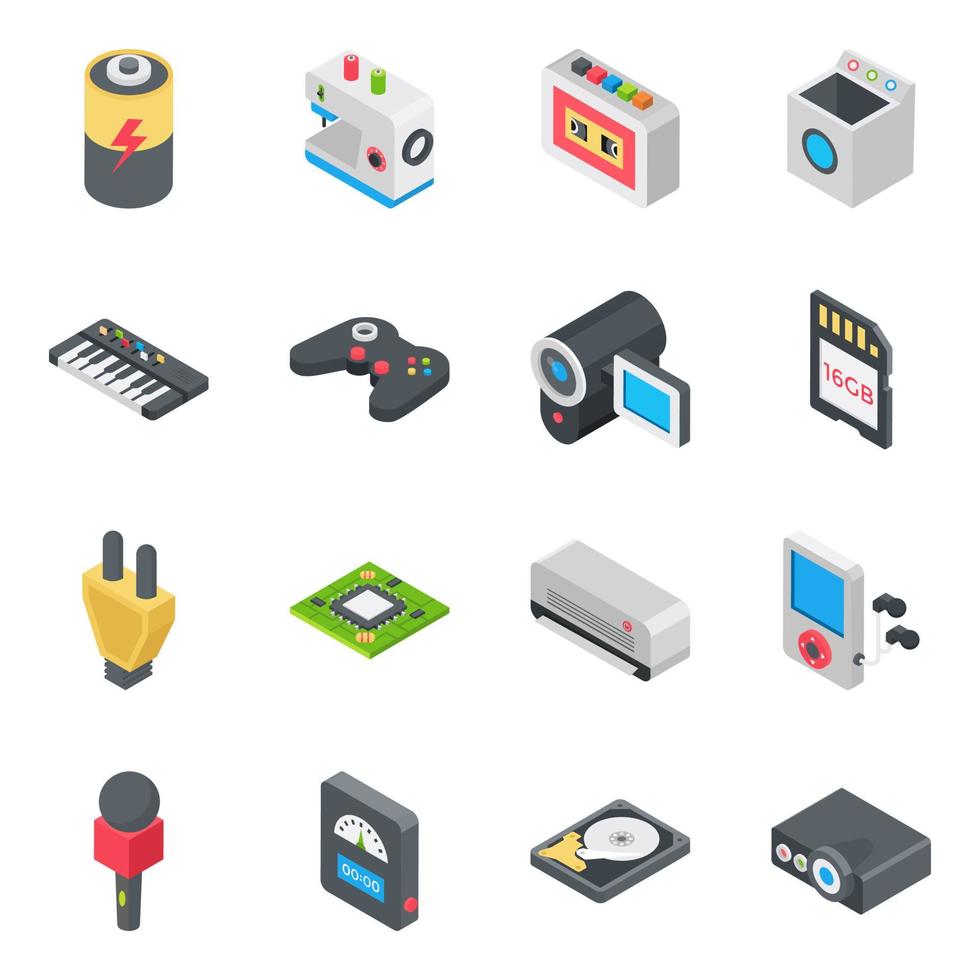 Basic Electronic Devices vector