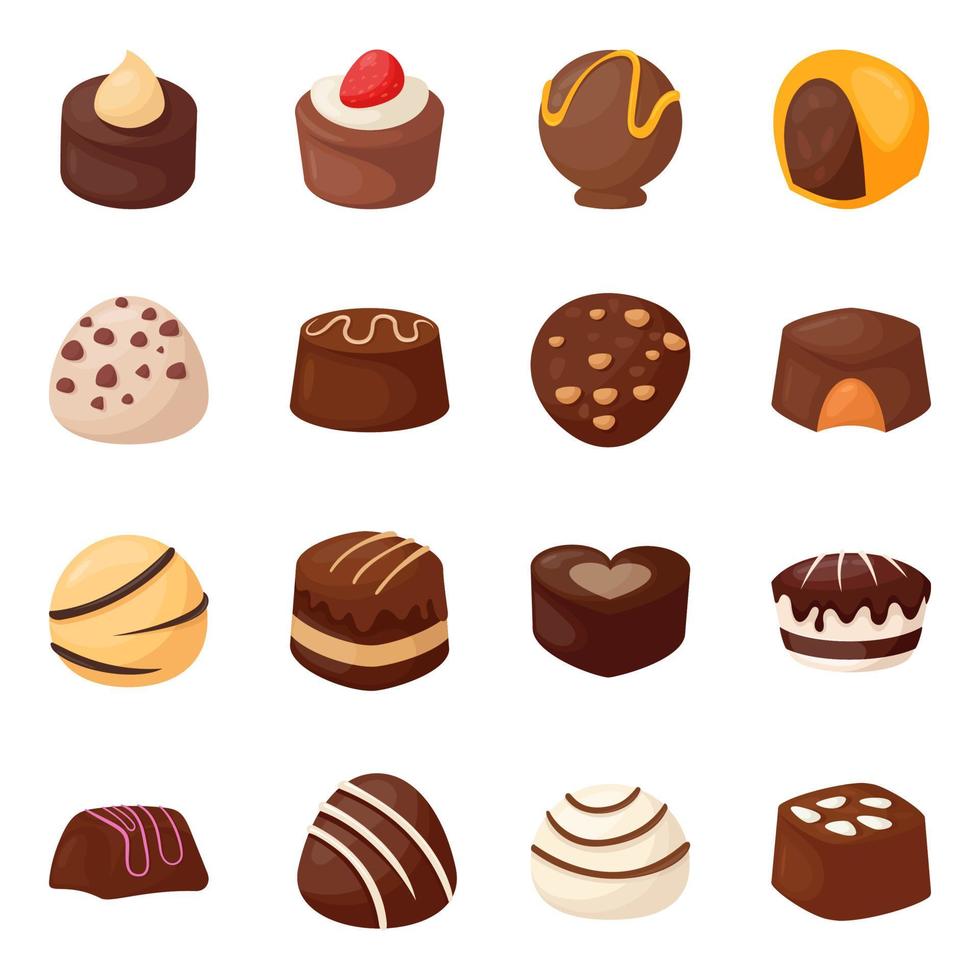 conceptos de dulces de chocolate vector