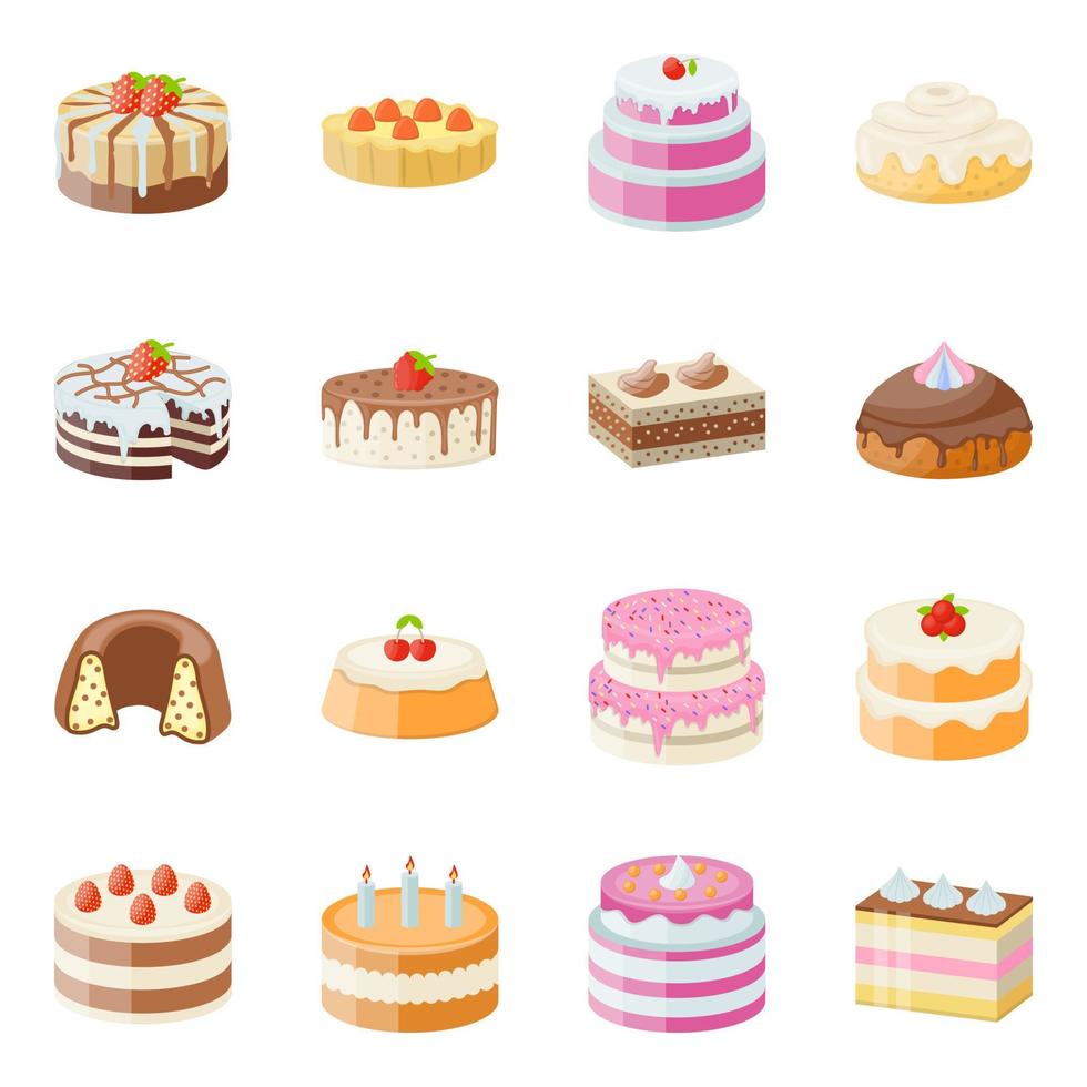 Set Of Cake vector