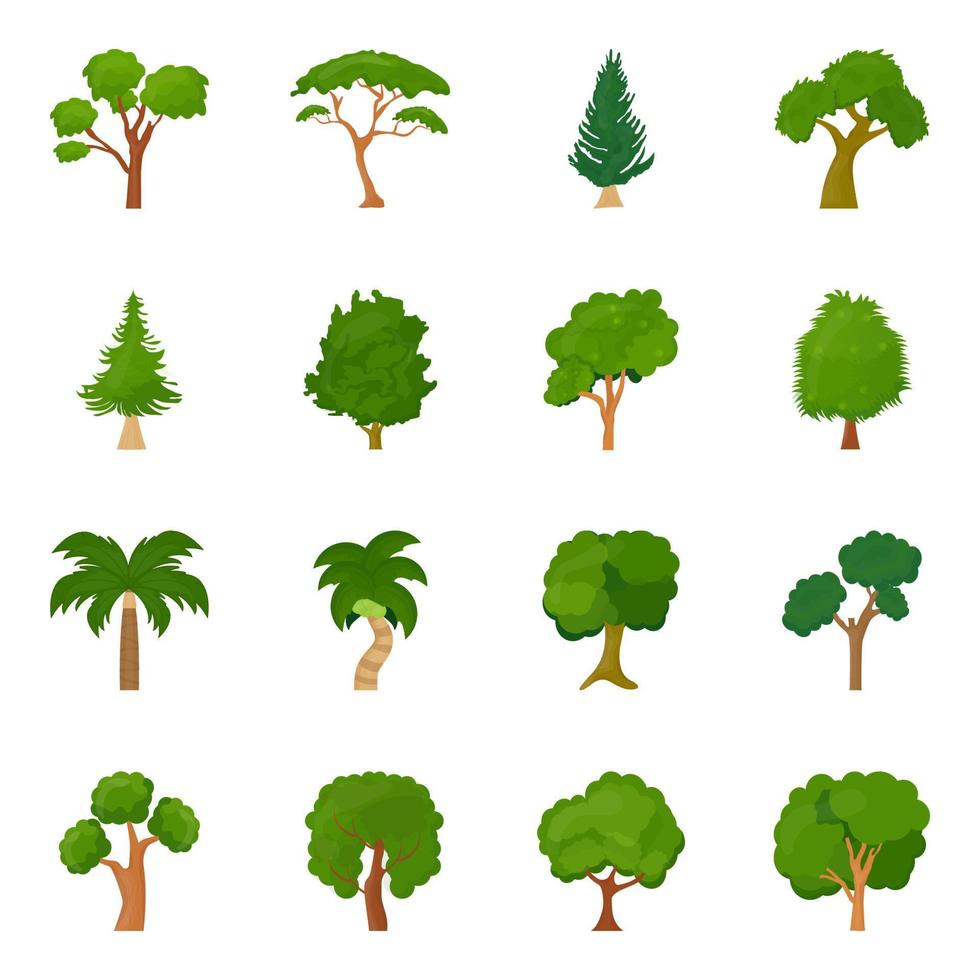 Set Of Trees vector