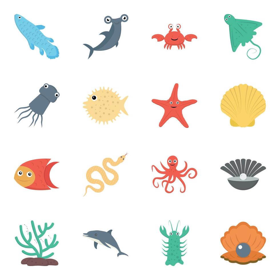 Underwater Creature Concepts vector