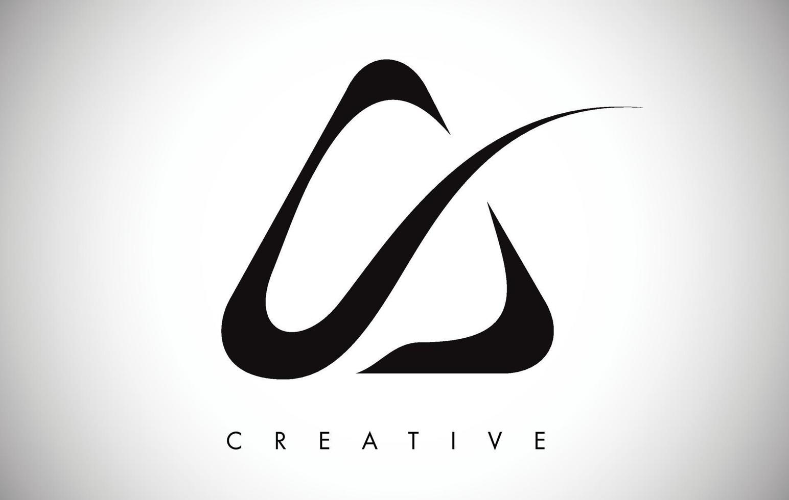 A swoosh Letter Modern Trendy Design Logo. Letter A Icon Logo with Modern swoosh. vector