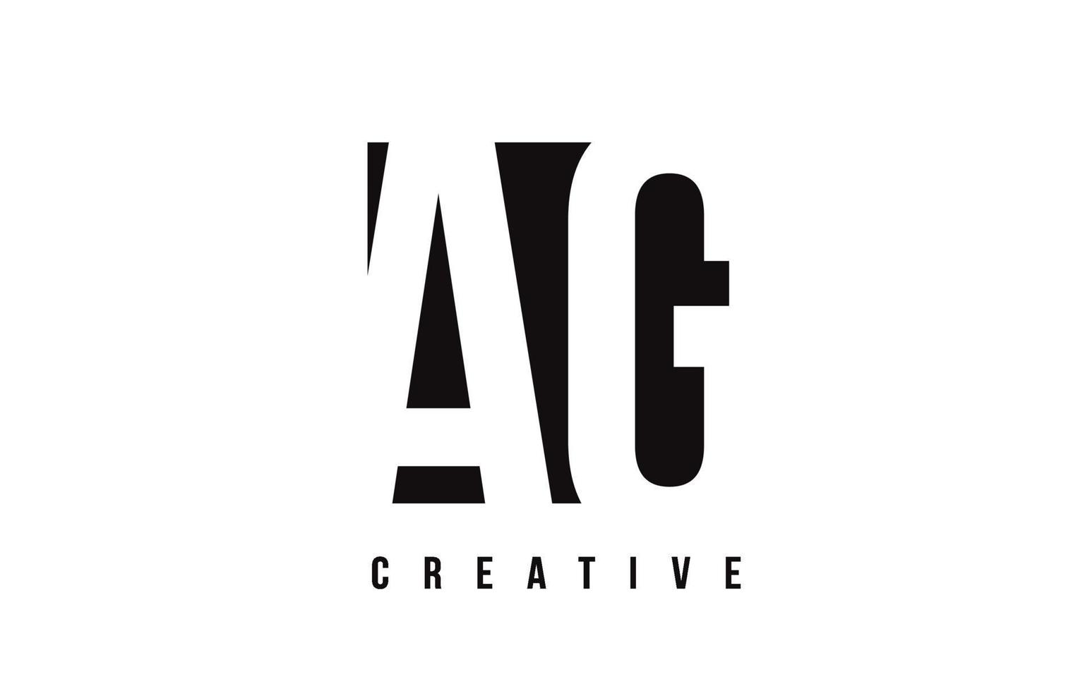 AG A G White Letter Logo Design with Black Square. vector