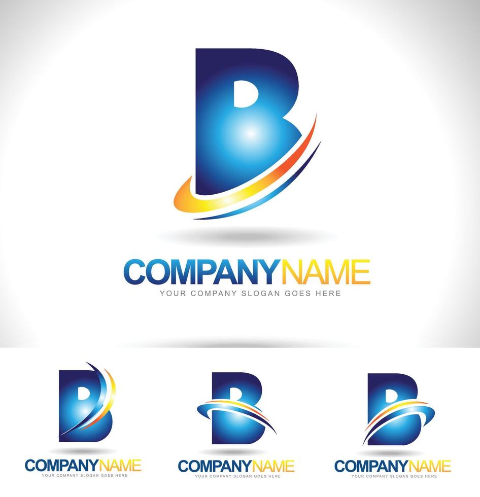 diseños de logotipo letra b vector
