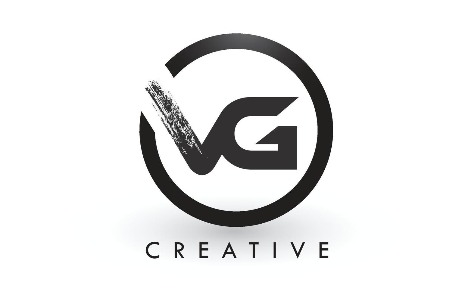 Diseño de logotipo de letra de pincel vg. Logotipo de icono de letras cepilladas creativas. vector