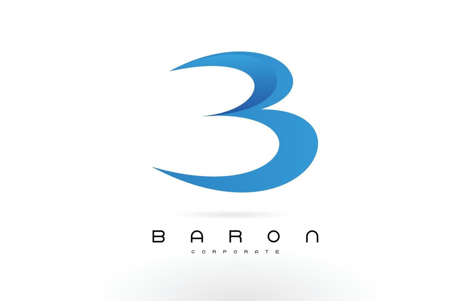 b logo azul. vector de diseño de icono de letra b