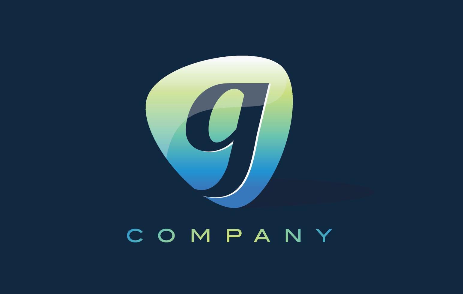 g Letter Logo. Oval Shape Modern Design vector