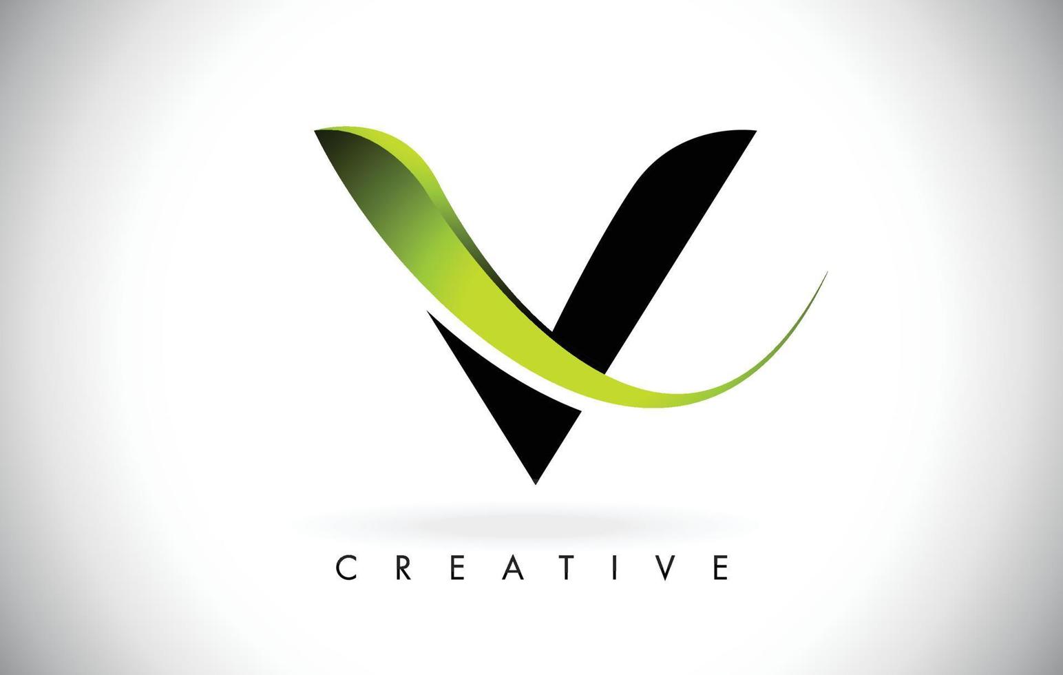 V Letter Design Logo. Letter V Icon Logo with Modern Swoosh vector