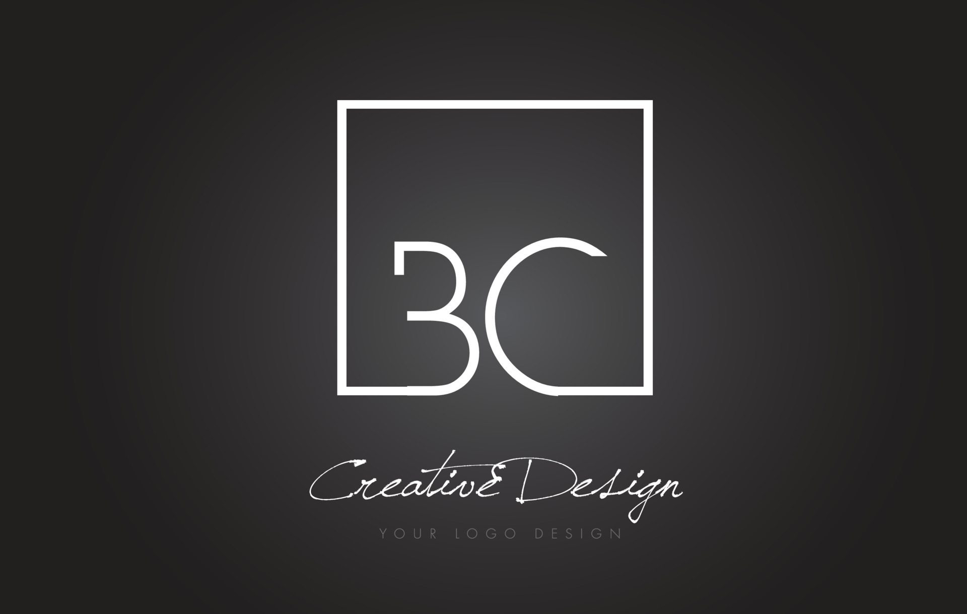 BC Square Frame Letter Logo Design with Black and White Colors. 4873339 ...