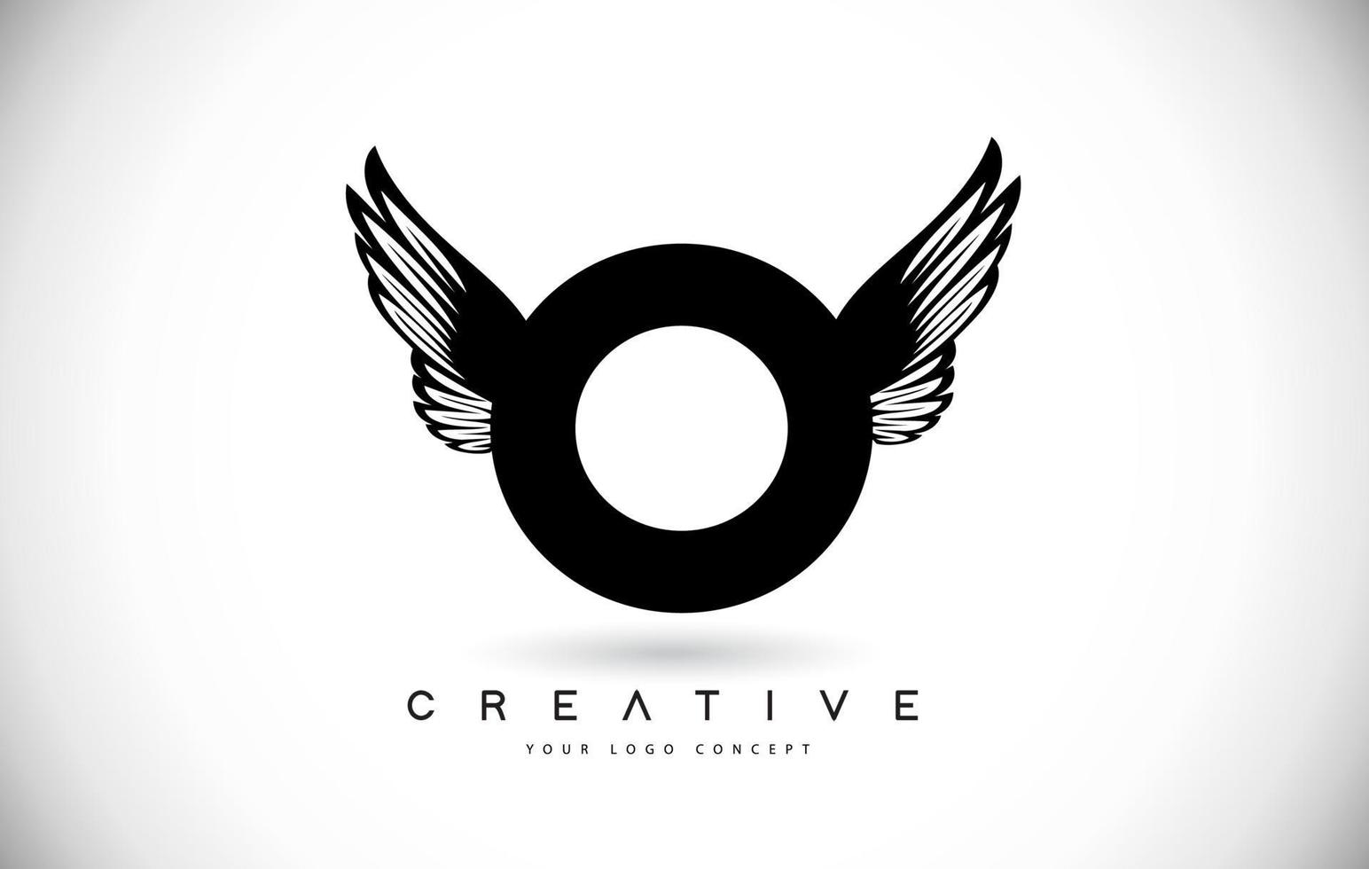 O Letter Logo with Wings. Creative Wing Letter O Logo icon Design Vector
