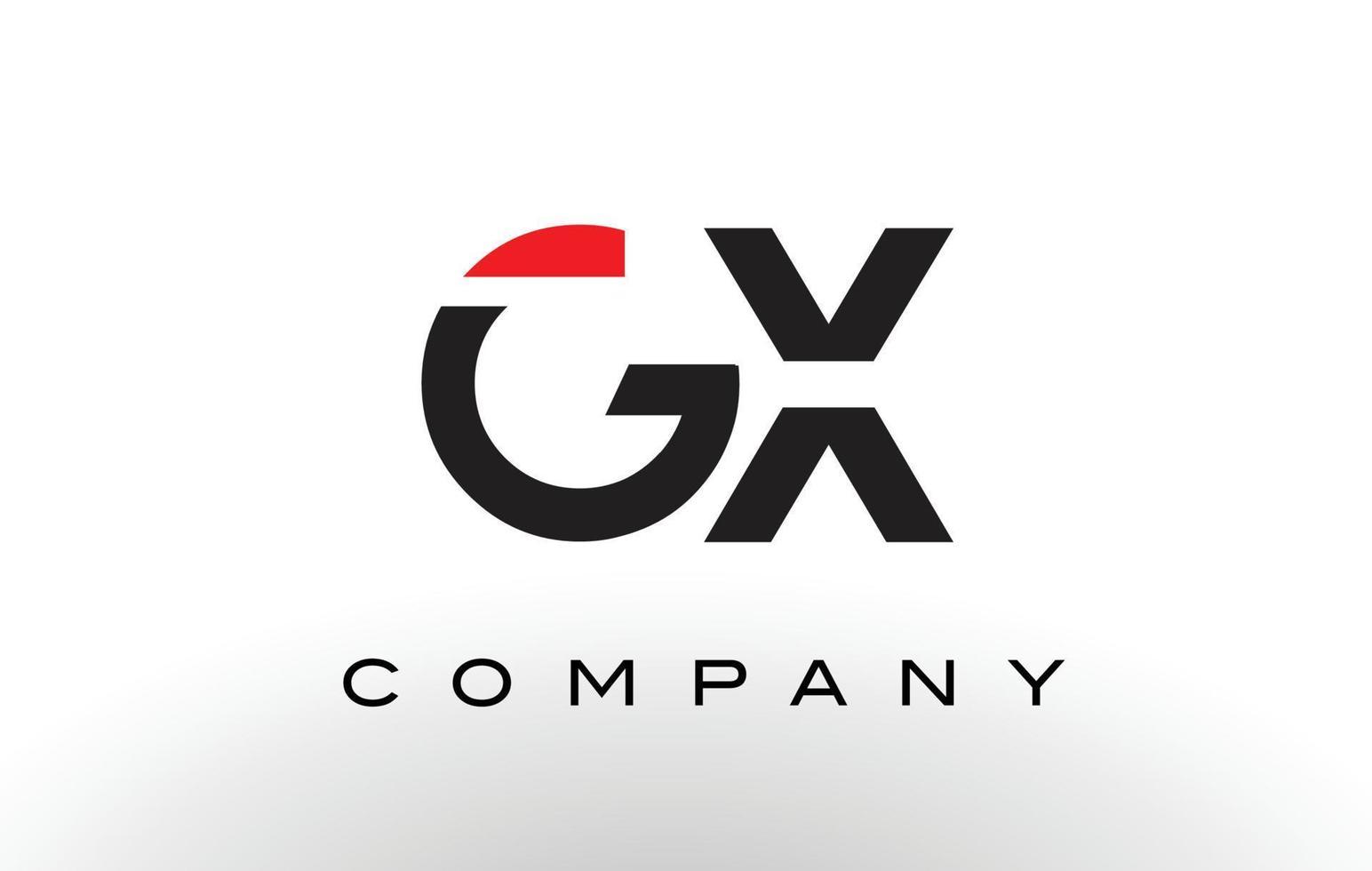 logotipo de gx. vector de diseño de letra.