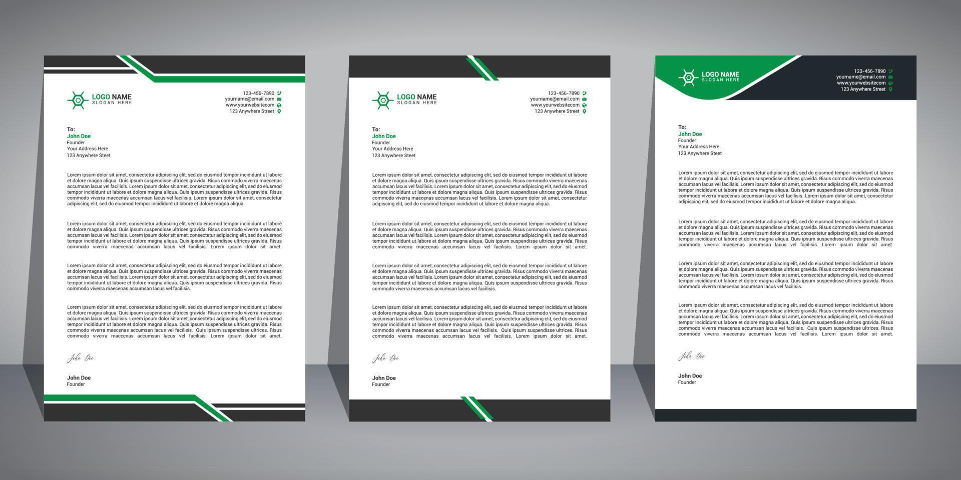 Letterhead design template vector