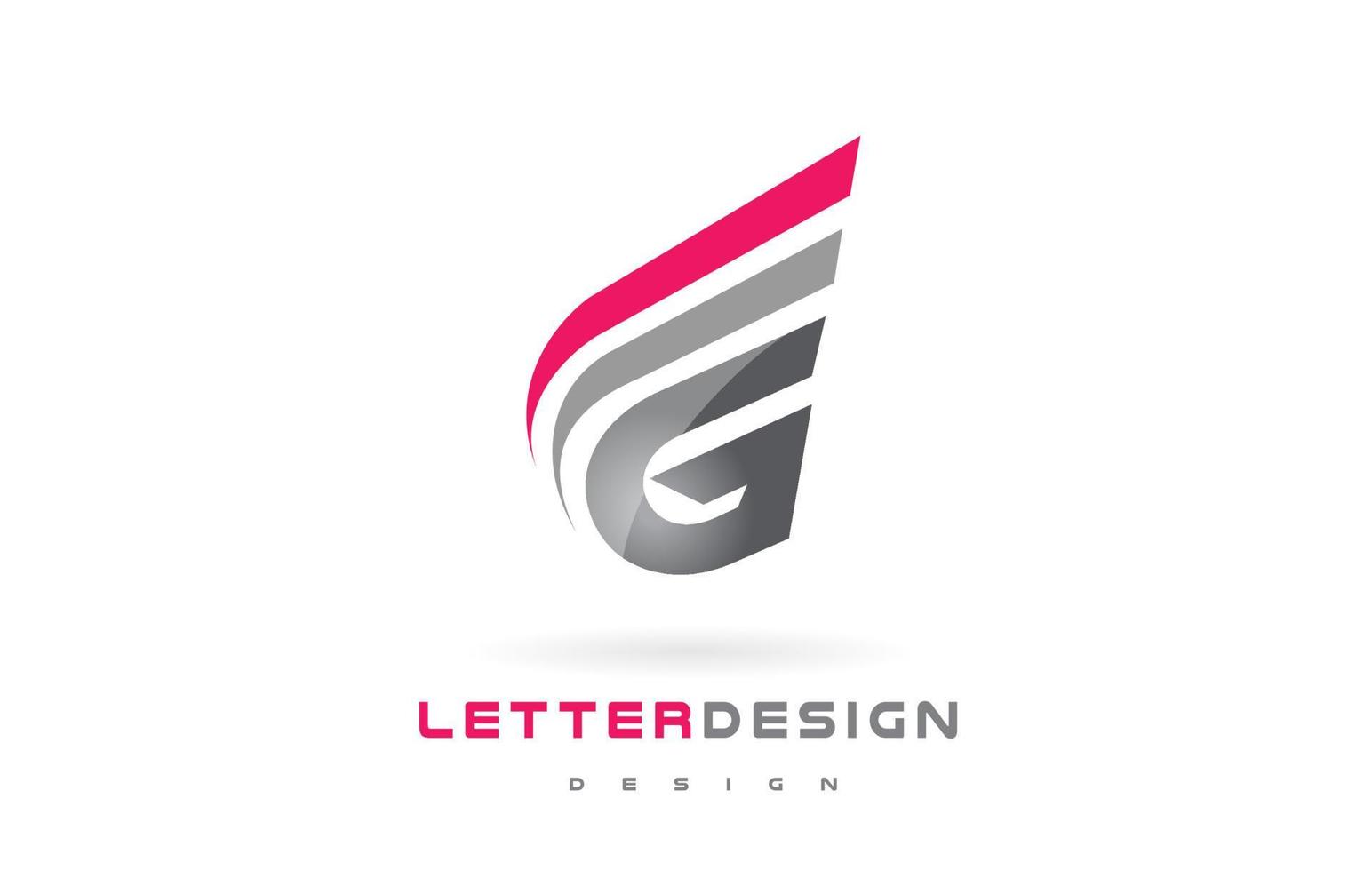 G Letter Logo Design. Futuristic Modern Lettering Concept. vector