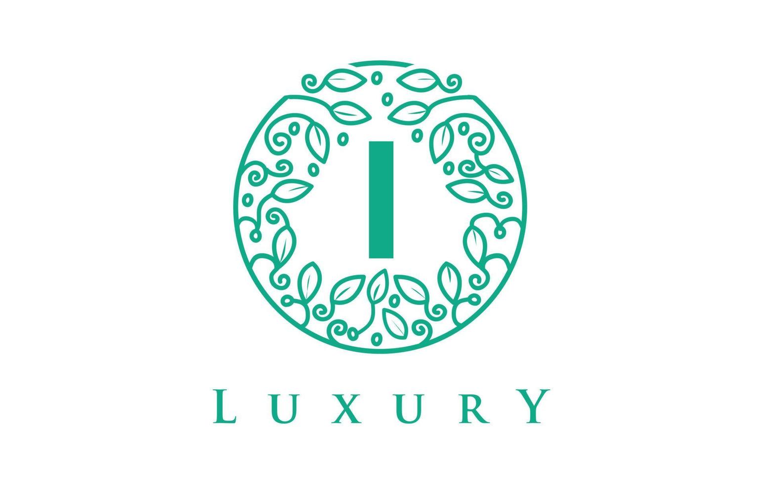 logotipo de la letra i logo de lujo de cosméticos de belleza. vector
