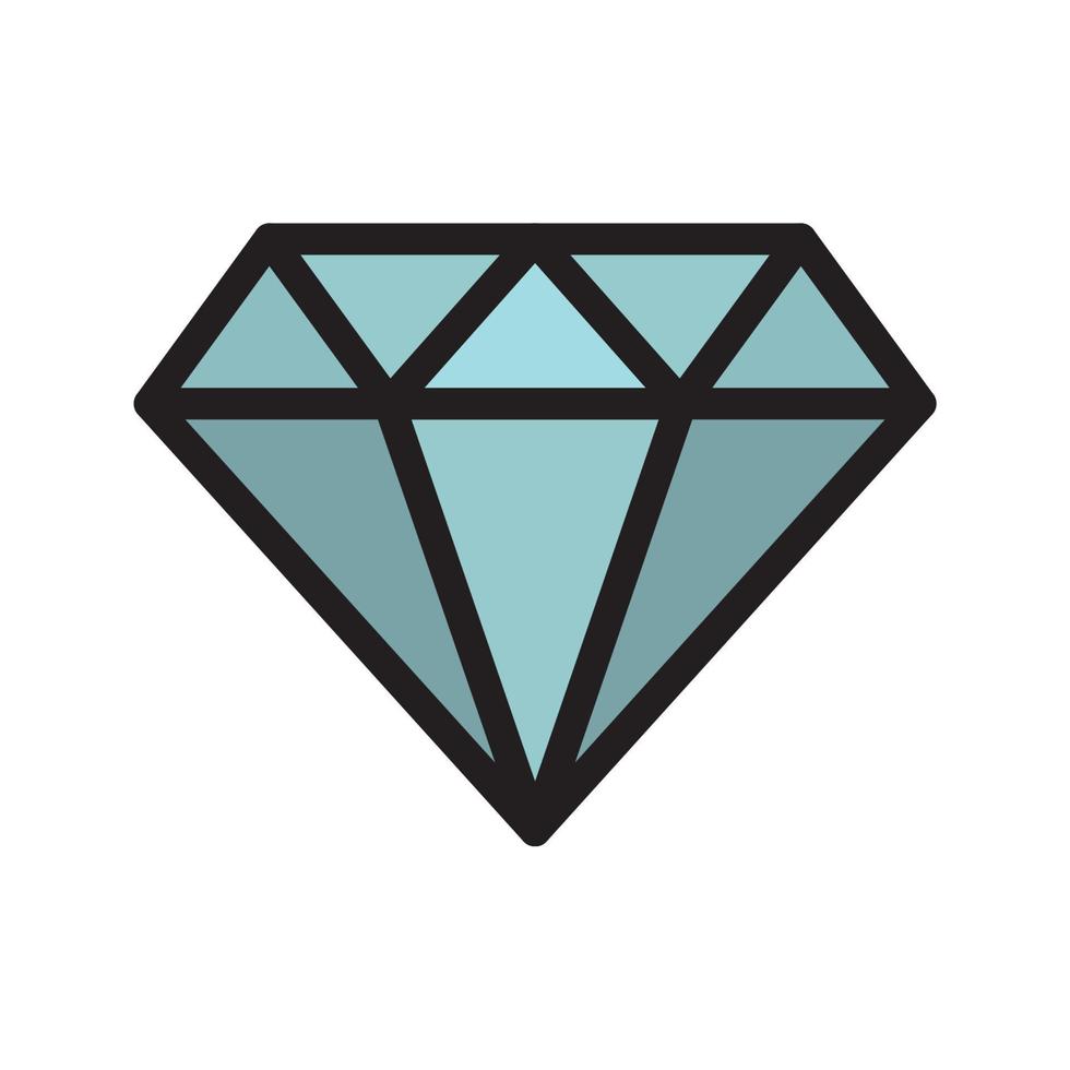 línea de vector de diamante para web, presentación, logotipo, símbolo de icono
