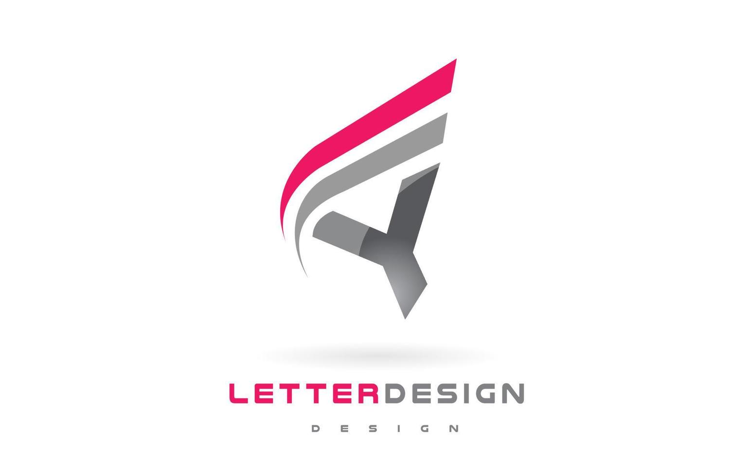 diseño de logotipo de letra y. concepto de letras modernas futuristas. vector