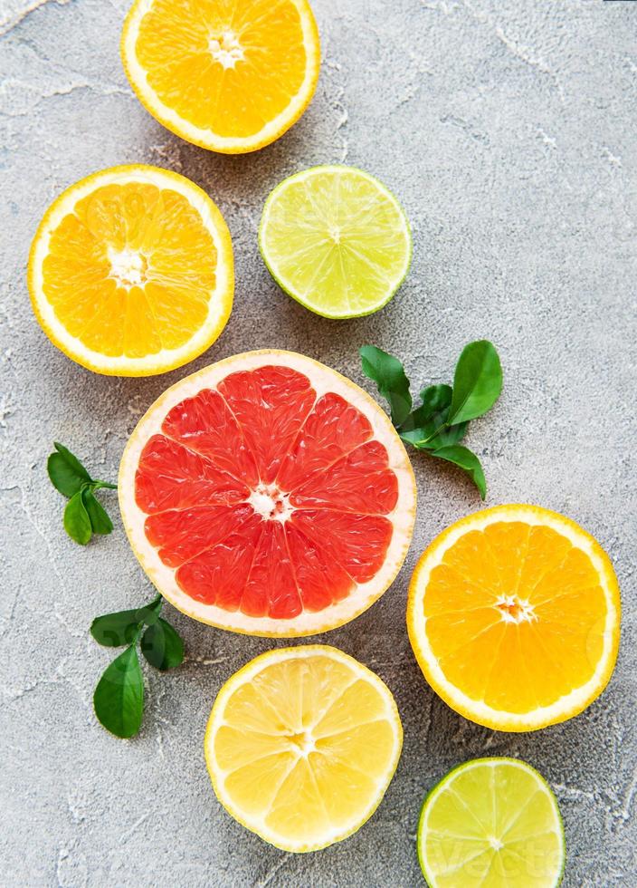 Fresh citrus fruits photo