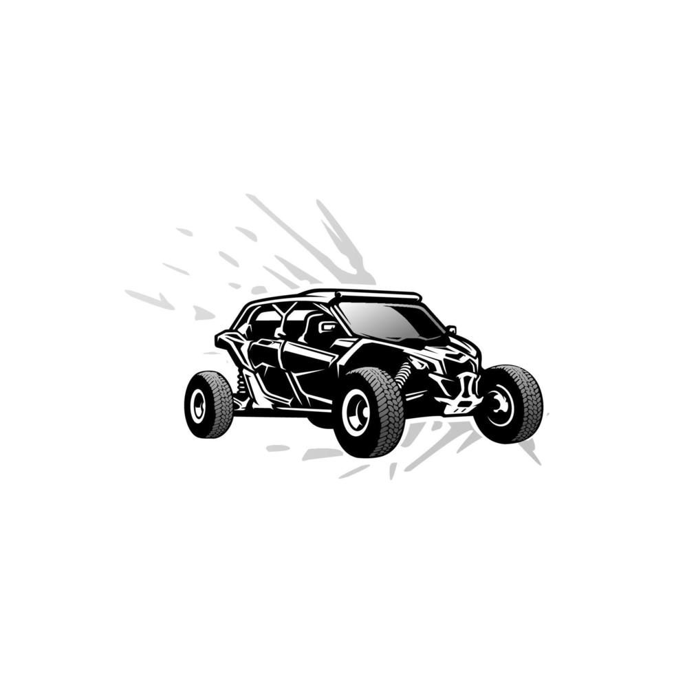 vector de ilustración de buggy utv de aventura todoterreno