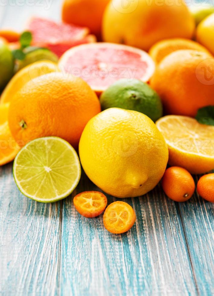 Fresh citrus fruits photo