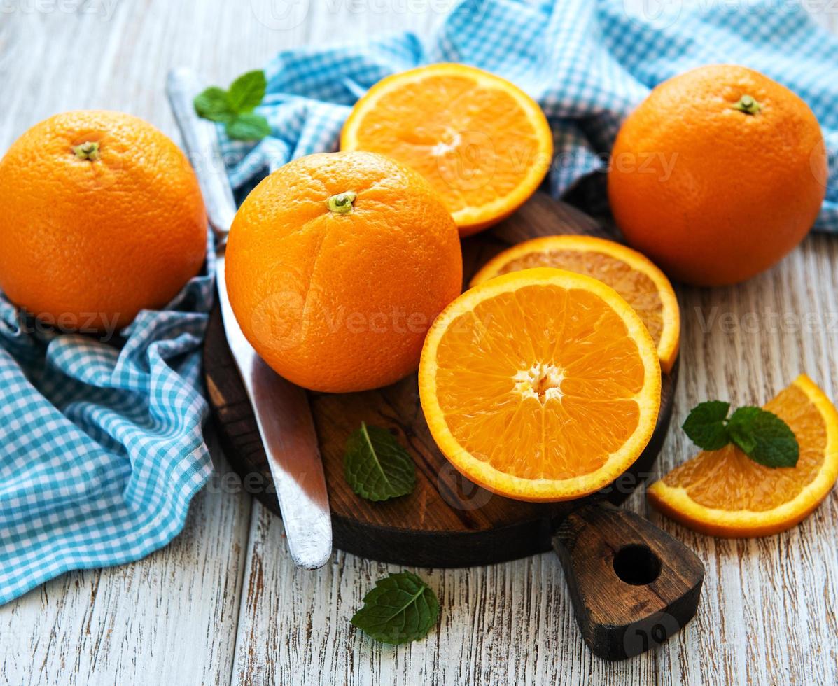 Fresh orange fruits photo
