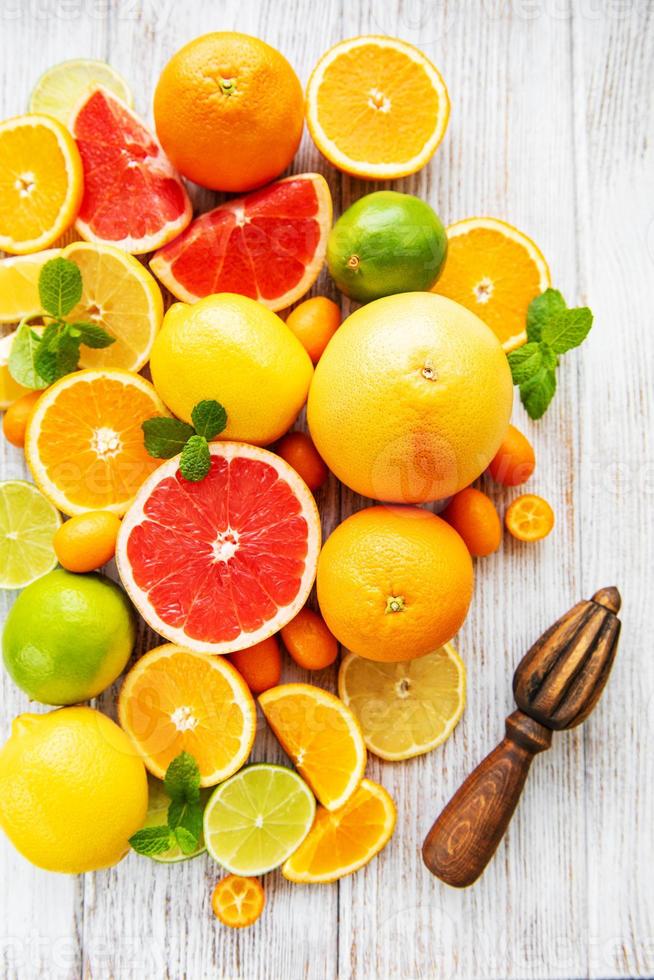 Fresh citrus fruits photo