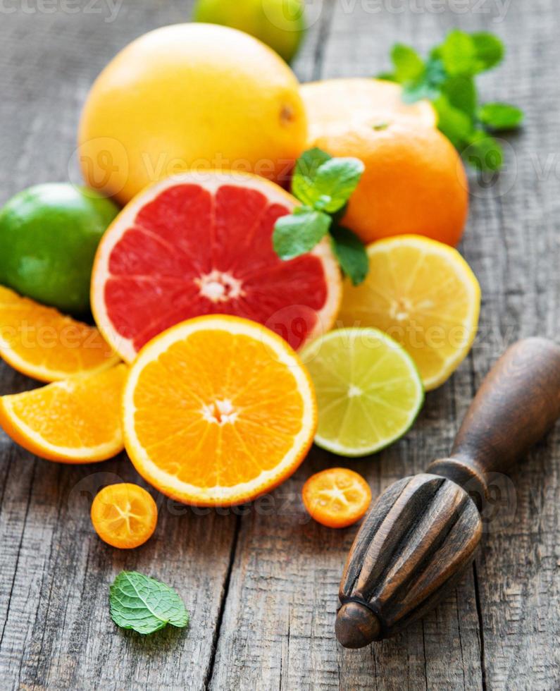Fresh citrus fruits photo