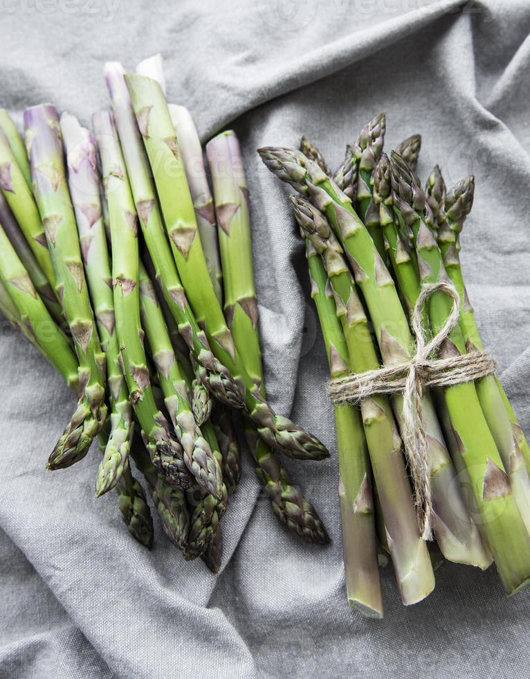 Fresh green asparagus photo